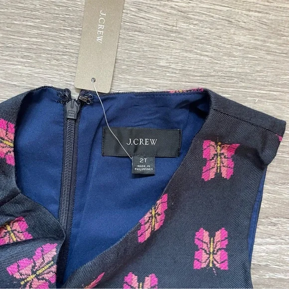*J Crew NWT Sheath Dress in Butterfly Jacquard - Picture 3 of 9